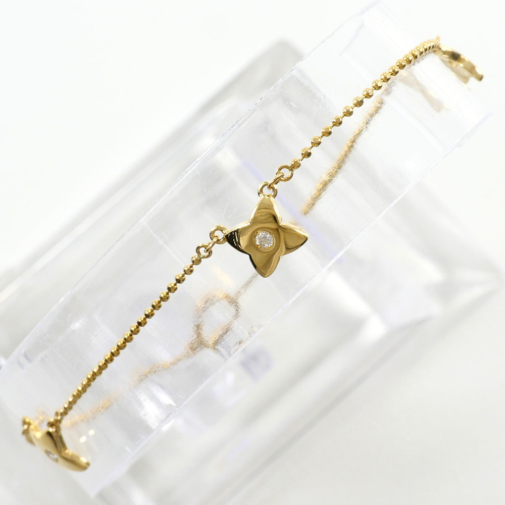 VINTAGE 18k Gold Diamond Charm Bracelet